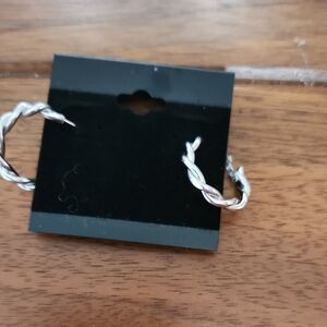 Fashion Jewelry Silver Twisted Earrings